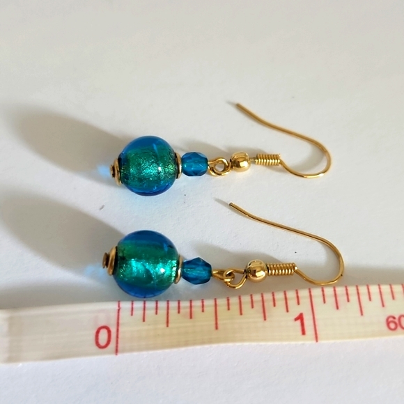 Blue Beaded Earring - Picture 4 of 5